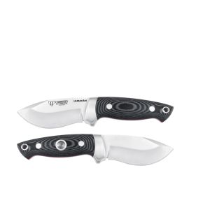 Cuchillo Cudeman 205-M Huracán hoja de acero Böhler N-690Co de 9 cm y empuñadura de micarta negra con separador rojo de 12 cm