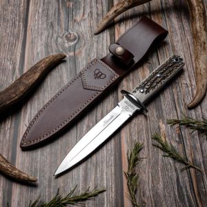 Cuchillo Cudeman 261-C KAINDA hoja de acero MoVa 1.4116 de 16,5 cm y empuñadura de asta de ciervo de 11,5 cm