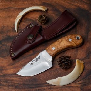 Cuchillo Cudeman 288-L hoja de acero MoVa 1.4116 de 7,5 cm y empuñadura de madera de olivo de 9,5 cm