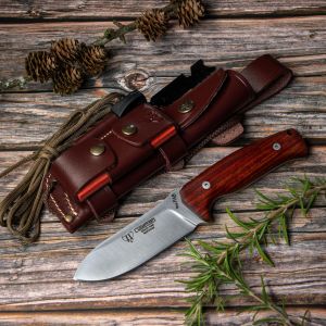 Cuchillo Cudeman 298-KC FAB I hoja de acero Böhler N-695 de 11 cm y empuñadura de madera de cocobolo de 12,5 cm