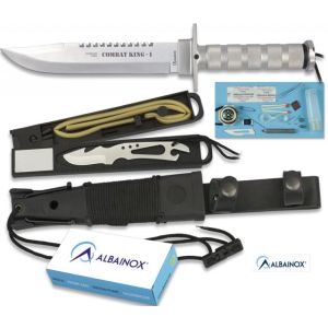 Cuchillo ALBAINOX SUPERVIVENCIA con funda hoja de 20,5 cm Ref. 31771