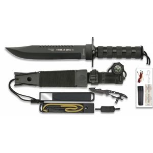 Cuchillo COMBAT KING I con kit de supervivencia, hoja de 20,5 cm Ref. 32101
