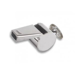 Silbato metalico CROMADO con anilla 4 cm