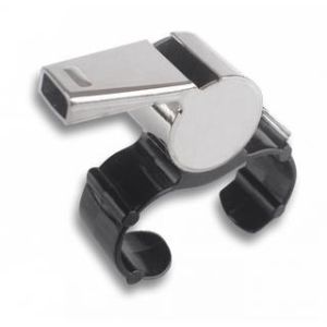 Silbato metalico con subjeccion dedos 