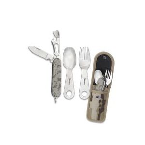 Set Cubiertos camping Multicam Arido