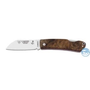 Navaja Cudeman La Marinera 386-G con hoja de acero Böhler N690-Co de 7 cm y empuñadura de nogal con separador rojo de 9
