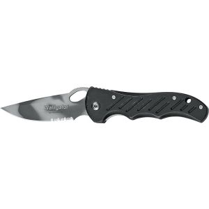 Navaja italiana FOX WALLIGATOR con hoja de acero 440C de 8,5 cm con empuñadura de micarta negra de 11,5 cm