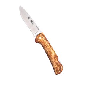Navaja Cudeman Pandora 388-L con hoja de acero böhler N690Co de 9,5 cm y empuñadura de olivo de 12 cm