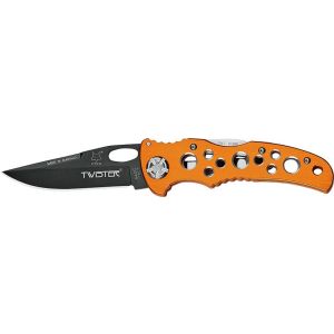 Navaja Italiana de rescate FOX 453 TWISTER con hoja de acero 440C y 8,5 cm y empuñadura de aluminio anodizado de 11,5 cm