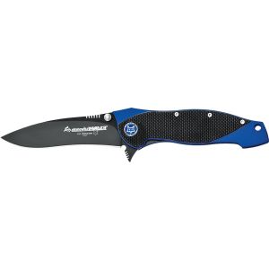 Navaja Italiana FOX ELISHEWITZ INVADER 457G10 con hoja de acero 440C de 9,5 cm y empuñadura de G10 negro y azul de 11 cm