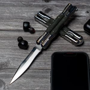 Navaja Cudeman abanico de caza 505-B hoja de acero inox 420 de 10 cm y empuñadura de ABS verde de 12 cm