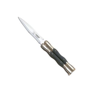 Navaja Cudeman abanico de caza 505-D hoja de acero inox 420 de 10 cm y empuñadura de ABS negro de 12 cm