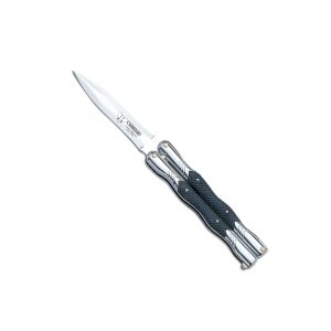 Navaja Cudeman abanico de caza 506-B hoja de acero inox 420 de 8,5 cm y empuñadura de ABS verde de 12 cm