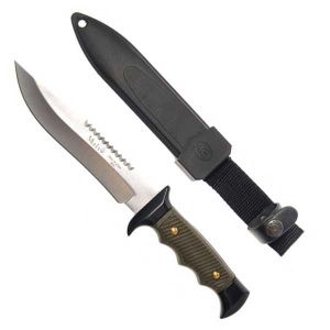 Muela Cuchillo 5161 hoja de acero MoVa de 16 cm y empuñadura de ABS verde.