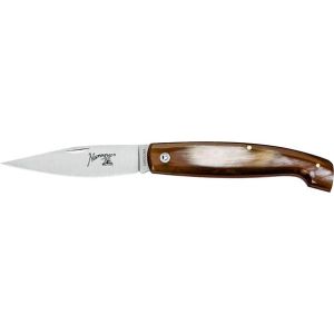 Navaja italiana FOX NURAGUS 561/19 con hoja de acero 420C de 8,5 cm y empuñadura de cuerno de toro de 10,5 cm