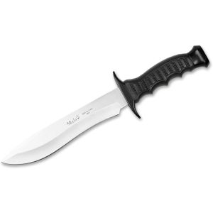Compra aquí tu Cuchillo Muela 85-181 con hoja de acero 420H de 17 cm y empuñadura de goma y zamak negro de 11 cm., ¡Somos su tienda en Albacete!