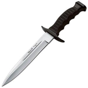 Muela Cuchillo Big Mountain 95-191 hoja de acero MoVa de 18 cm y empuñadura de goma negro.