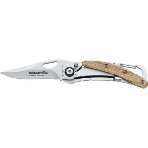 Navaja Italiana BLACKFOX 434ZW hoja de acero 440A de 6 cm y empuñadura de madera de zebra de 8,5 cm