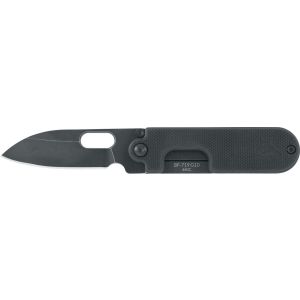 Navaja italiana BLACKFOX BEAN GEN2 con hoja de 5 cm de acero 440C lacado en negro y empuñadura de acero inox y G10 negro de 10 cm