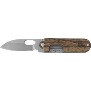 Navaja italiana BLACKFOX BEAN GEN2 con hoja de 5 cm de acero 440C y empuñadura de acero inox y madera de enebro de 10 cm