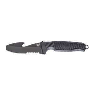 Cuchillo Skinner Benchmade H2O Fijod 112SBK-BLK con hoja de acero N680 de 8.9 cm y empuñadura de Caucho de 12.1 cm