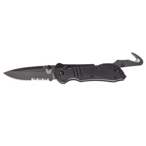 Navaja Multiherramienta Benchmade Tactical Triage 917SBK con hoja de acero Acero CPM S30V de 8.8 cm y empuñadura de G-10 de 12.4 cm