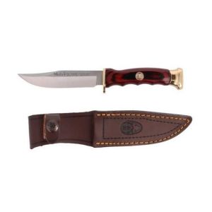 Muela Cuchillo de caza BWF-10 hoja de acero MoVa de 10 cm y empuñadura de madera de coral.