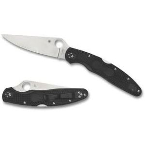Navaja Spyderco Police 4 Lightweight C07PBK4 con hoja de acero VG-10 de 11,2 cm filo liso y empuñadura de FRN negro de 11,2 cm