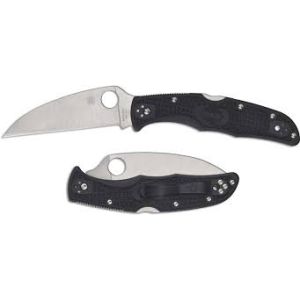 Navaja Spyderco Endura 4 Wharncliffe Lightweight C10FPWCBK con hoja de acero VG-10 de 8,6 cm filo liso y empuñadura de FRN negro de 12,6 cm