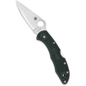 Navaja Spyderco DELICA 4 FRN BRITISH RACING GREEN ZDP-189 C11PGRE con hoja de acero ZDP189 de 7 cm filo liso y empuñadura de FRN verde de 10,8 cm