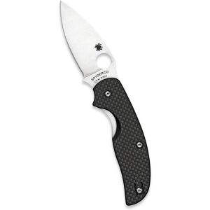Navaja Spyderco Sage 1 C123CFP con hoja de acero CPM S30V de 7,1 cm filo liso y empuñadura de Fibra de carbono de 10,6 cm