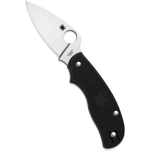 Navaja Spyderco Urban Leaf Lightweight C127PBK con hoja de acero Böhler N690Co de 6,6 cm filo liso y empuñadura de FRN negro de 8,8 cm