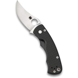 Navaja Spyderco Reinhold Rhino C210CFP con hoja de acero CTS-XHP de 6 cm filo liso y empuñadura de Fibra de carbono de 9,1 cm