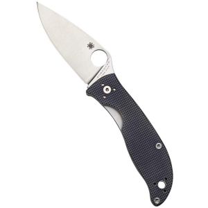 Navaja Spyderco Polestar C220GPGY con hoja de acero CTS-BD1 de 8,4 cm filo liso y empuñadura de G-10 negro de 11,5 cm
