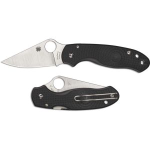 Navaja Spyderco Para 3 Lightweight C223PBK con hoja de acero CTS-BD1 de 7,4 cm filo liso y empuñadura de FRN negro de 10,9 cm