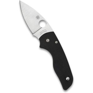Navaja Spyderco Lil Native Compression lock C230GP con hoja de acero CPM S30V de 6,3 cm filo liso y empuñadura de G-10 negro de 8,8 cm