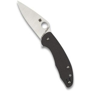 Navaja Spyderco Mantra 3 C233CFP con hoja de acero CPM S30V de 8 cm filo liso y empuñadura de Fibra de carbono de 10,6 cm