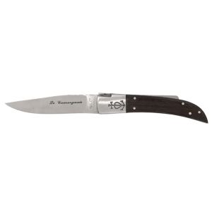 Navaja Camarguais Nº12 Tridente soldado 10033 con hoja de acero 12C27 de 10.5 cm y empuñadura de Ébano de 11.5 cm