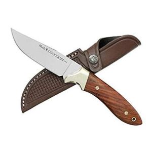 Muela Cuchillo de caza COCKER-11CO.E con hoja de acero Sandvik 14C28N y empuñadura de cocobolo.