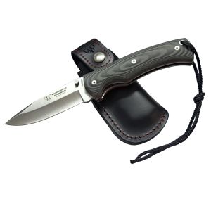Navaja Cudeman 327-M RANGER hoja de acero Böhler N-695 de 10 cm y empuñadura de micarta negra de 13,5 cm