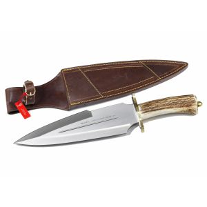 Muela Cuchillo Gran Duque DUQUE-25A hoja de acero MoVa de 26 cm y empuñadura de asta de ciervo.