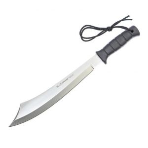 Muela Cuchillo de supervivencia EXPLORER-32G con hoja de acero MoVa de 32 cm y empuñadura de polimero negro inyectado de 13