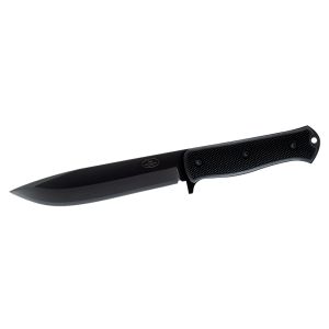 Cuchillo Fällkniven Expedition A1x Negro con hoja de acero Lam. CoS de 16.0 cm y empuñadura de Thermorun (material de polímero resistente) de 12.1 cm
