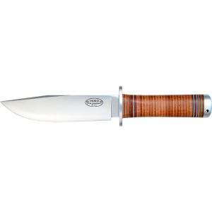 Cuchillo Fällkniven NL3 - Njord NL3 con hoja de acero VG10 de 15.0 cm y empuñadura de Cuero de 11.8 cm