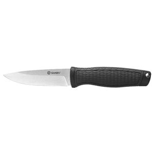 Cuchillo Ganzo G806 Negro con hoja de acero inoxidable de 8Cr14 y empuñadura de PP+TPR de 11,9 cm