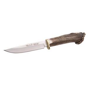 Muela Cuchillo GREDOS GRED-12S hoja de acero MoVa de 12 cm y empuñadura de roseta de ciervo.