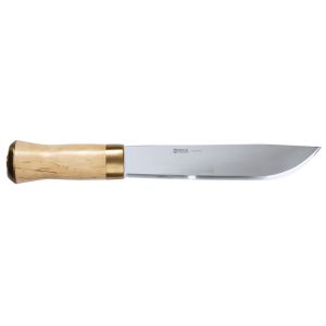 Cuchillo nórdico HELLE 70 Lappland con hoja de acero 12C27 (inox) de 21.4 cm y empuñadura de Abedul de 12.6 cm