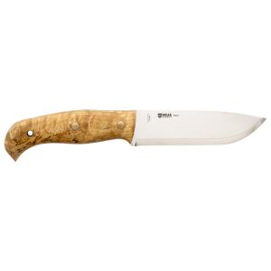 Cuchillo nórdico HELLE 670 Nord con hoja de acero Acero inoxidable 14C28N de 14.7 cm y empuñadura de Raíz de abedul de 13.7 cm
