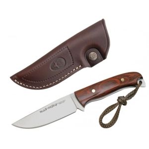 Muela Cuchillo husky HUSKY-10R hoja de acero MoVa de 10 cm y empuñadura de madera rosewood.