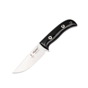Compra aquí tu Cuchillo Muela HUSKY-11M.E con hoja de acero Sandvik 14C28 de 11 cm y empuñadura de micarta negra de 11 cm., ¡Somos su tienda en Albacete!